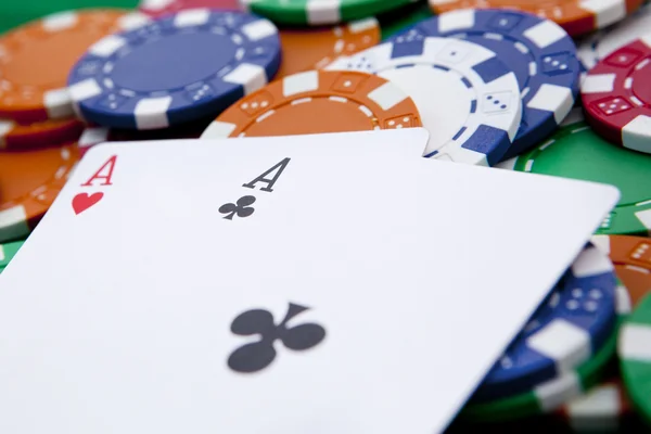As de poche sur une table de casino — Photo