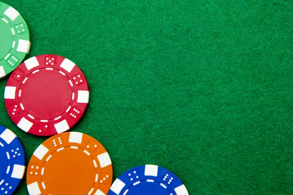 Casino gokken chips met kopie ruimte — Stockfoto