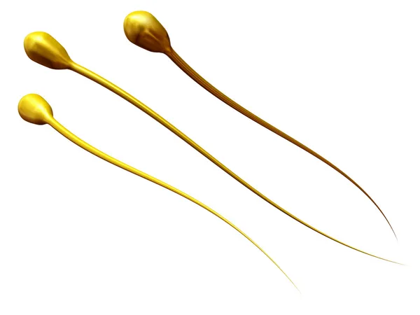 Golden sperm — Stock Photo, Image