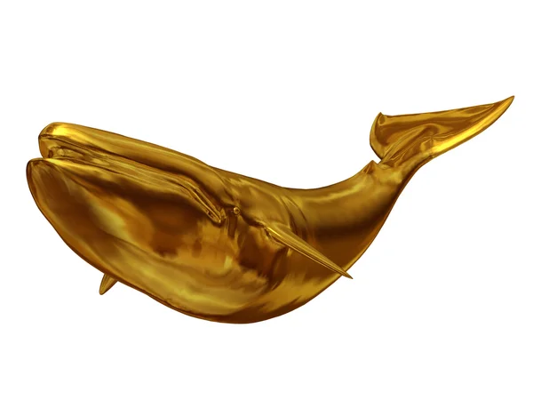 Baleia banhado a ouro — Fotografia de Stock