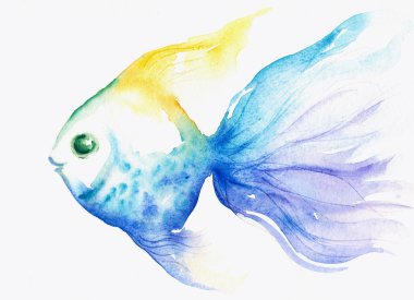 Blue fish clipart