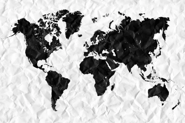 Kaart van de wereld en alle dingen die verband houden — Stockfoto