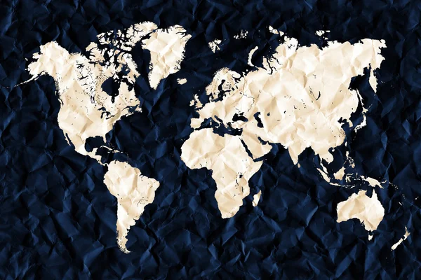 Mappa del mondo e tutte le cose collegate — Foto Stock
