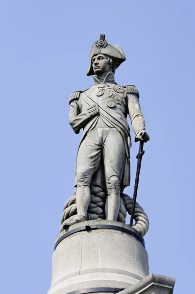 Amiral nelson staty i london — Stockfoto