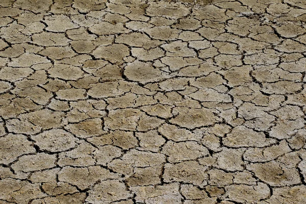 Трещины, сухой слой поверхности земли — стоковое фото