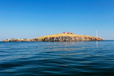 View of Snake Island (Ukraine) on the high seas clipart