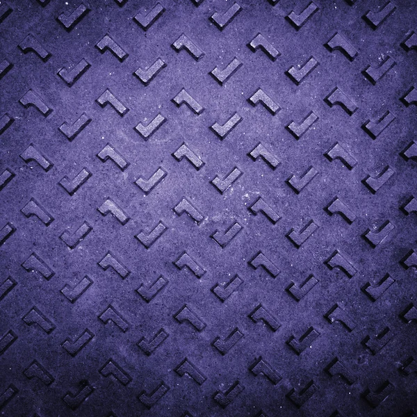 Mor grunge paslı çelik zemin plakası — Stok fotoğraf