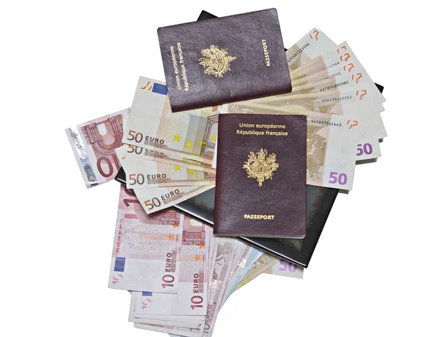 ノートとパスポート — ストック写真
