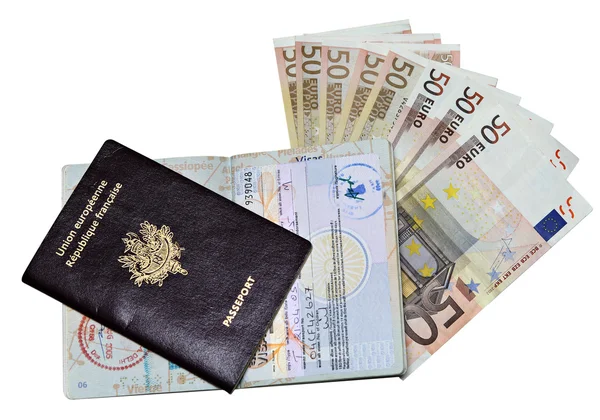 Notatki i paszport — Zdjęcie stockowe