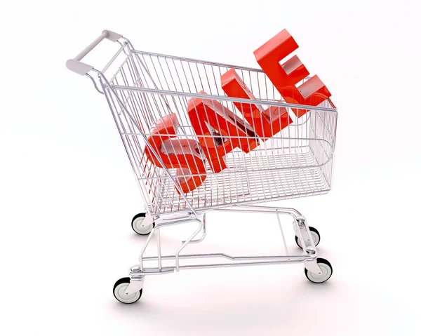 Cart for purchases and sale — Stock Photo, Image
