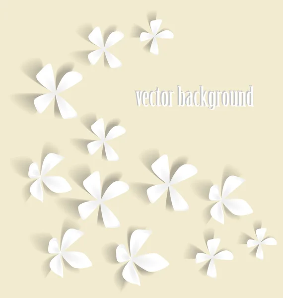 Flores blancas — Vector de stock