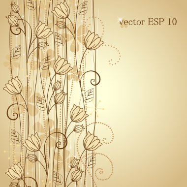 Decorative flowers clipart