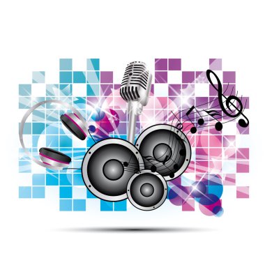 Musical background clipart