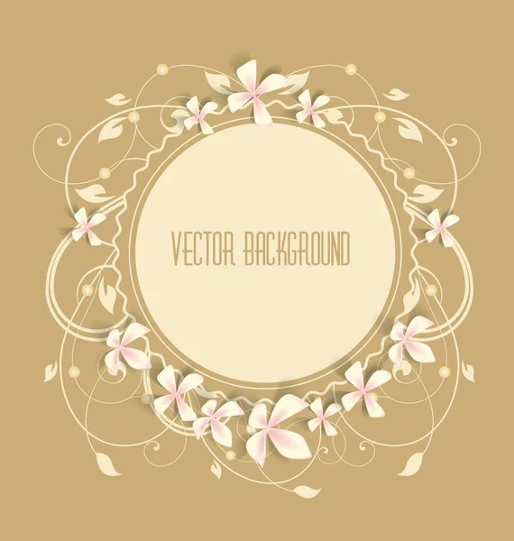 Marco floral — Vector de stock