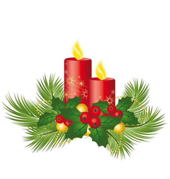 Vánoční svíčky — Stockový vektor