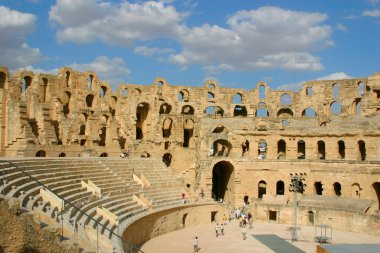Roman amphitheater of El-Jam, colosseum clipart