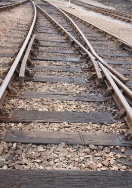 Demiryolu tren yolu.