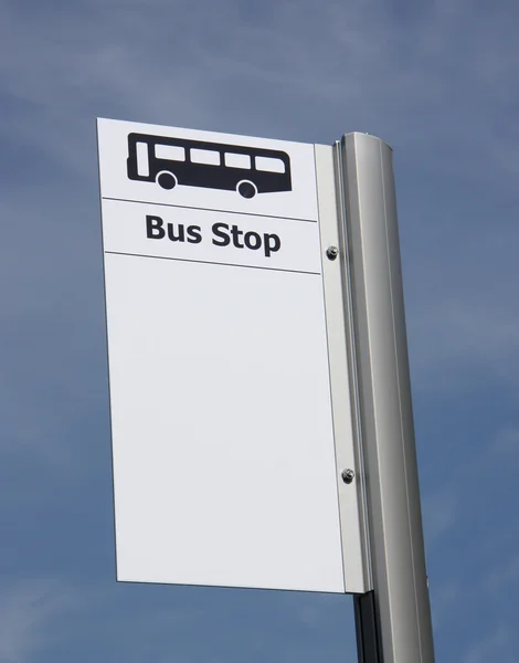 Autobusová zastávka znamení. — Stock fotografie