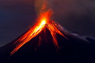 Tungurahua Volcano eruption clipart