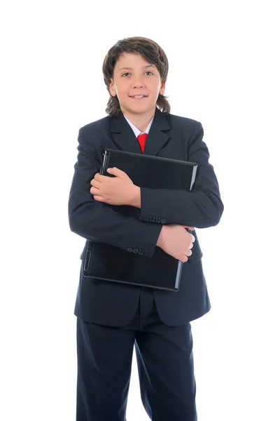 Ritratto di un uomo d'affari ragazzo in giacca e cravatta — Foto Stock