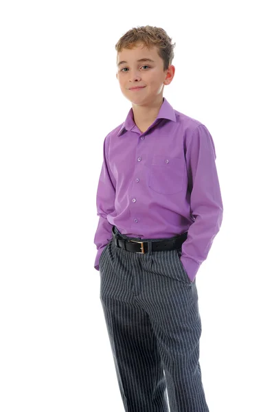 Boy in a business suit — Stock Photo, Image