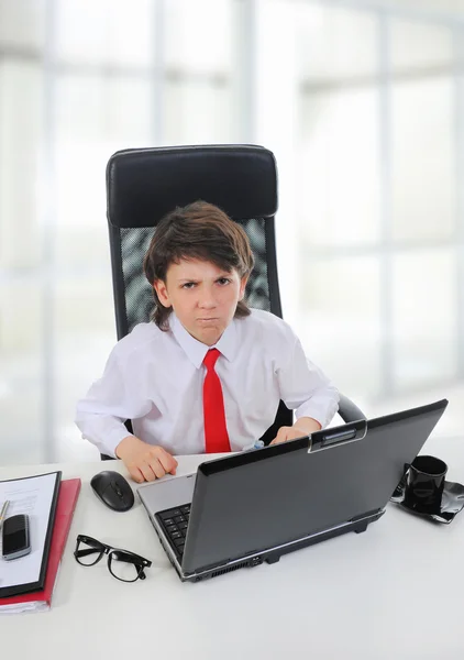 Joven hombre de negocios utilizando un ordenador portátil Fotos De Stock Sin Royalties Gratis