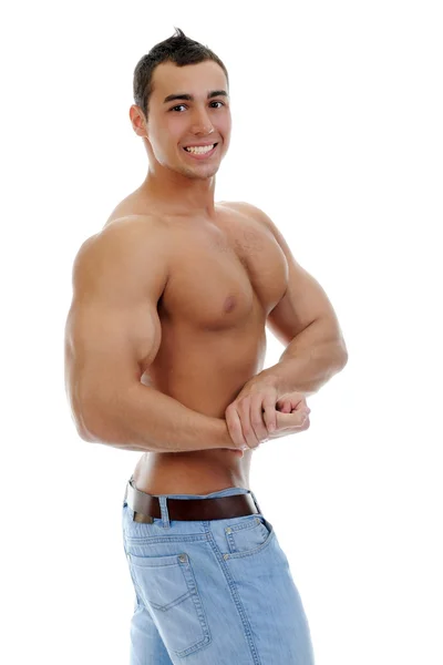 Kroppsbyggare som visar hans muskler — Stockfoto