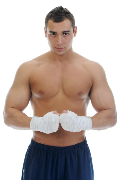 竞技拳击手的肖像 — 图库照片