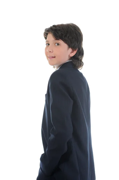 ビジネス スーツで男の子の実業家の肖像画 — ストック写真
