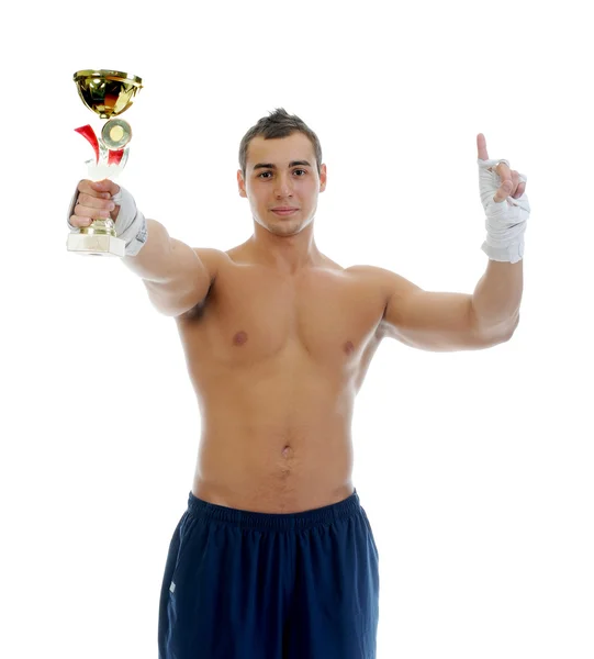 Retrato de boxeador atlético — Fotografia de Stock