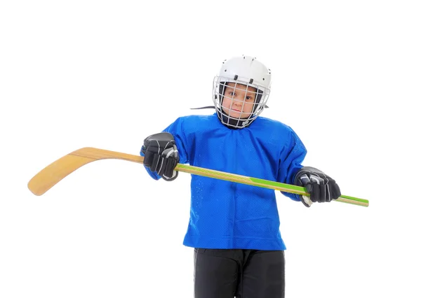 Joueur de hockey Little Boy — Photo