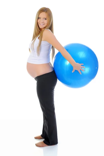 Gyönyörű terhes nő. — Stock Fotó