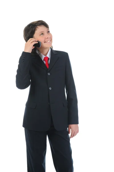 A fiú telefonál.. — Stock Fotó