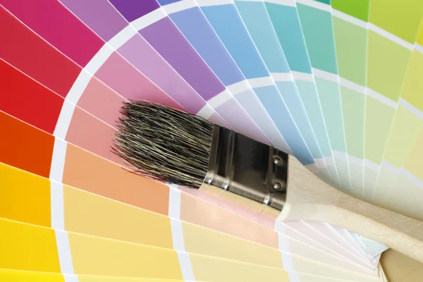 Color Map with Brush Stock Image