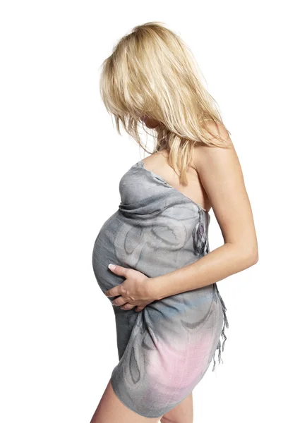Porträtt av en gravid kvinna — Stockfoto