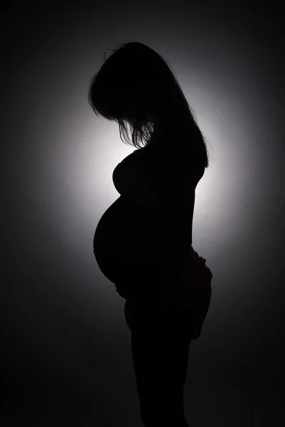 Porträtt av gravid kvinna — Stockfoto