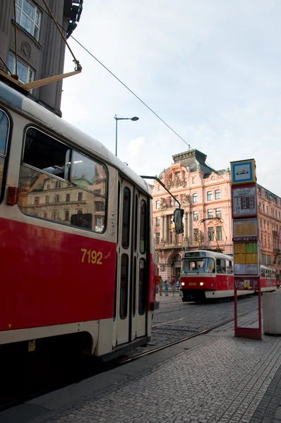 Prager Straßenbahn — Stockfoto