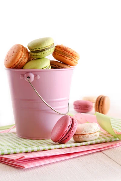 Delicious French Macaroons on table — Stock Photo, Image