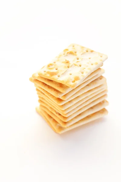 Montar galletas sobre un fondo blanco — Foto de Stock