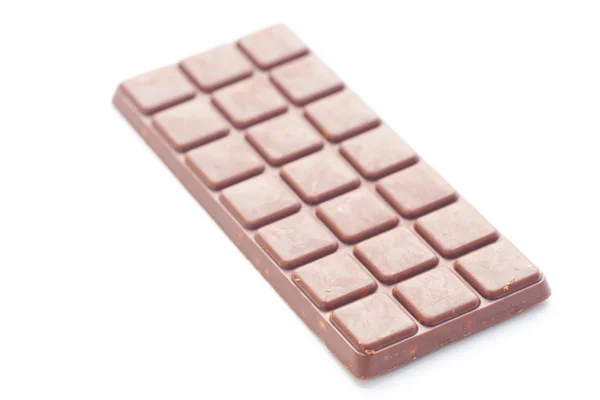 Bar of dark chocolate isolated on white — Stock Photo, Image