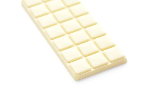 Barra de chocolate blanco aislado en blanco — Foto de Stock
