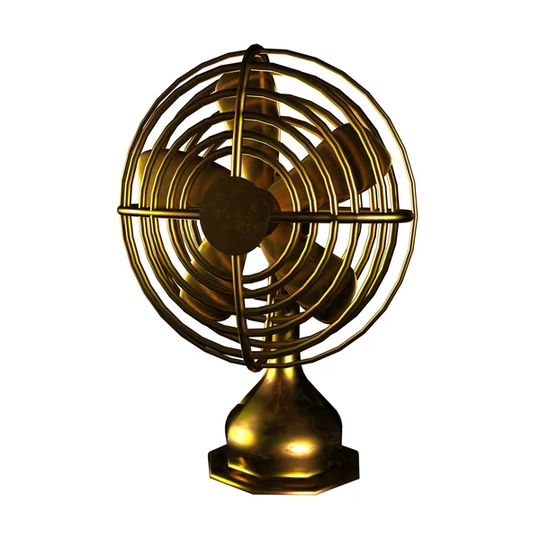 Старий вентилятор, виготовлений з міді для радників або інших цілей — стокове фото