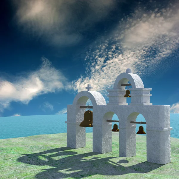 Griekse architectuur met bule hemel voor adv of anderen purpose gebruik — Stockfoto