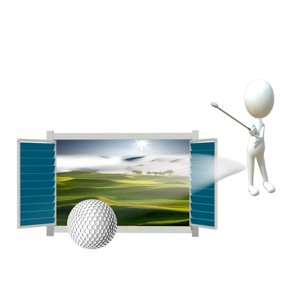 Hi, lets golf — Stock Photo, Image