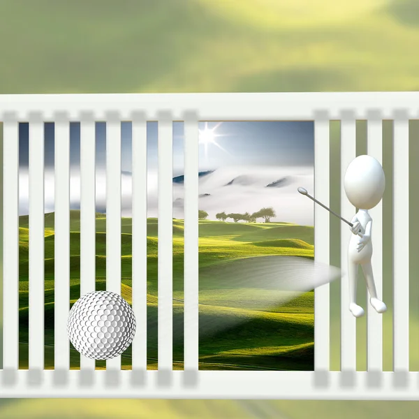 Hallo, lass uns Golf spielen — Stockfoto