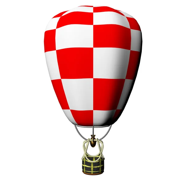 Horkovzdušný balón, izolované s bílou — Stock fotografie