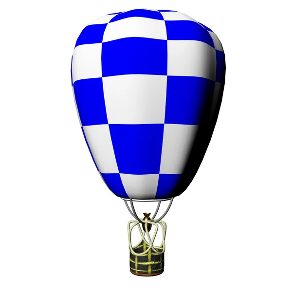 Horkovzdušný balón, izolované s bílou — Stock fotografie