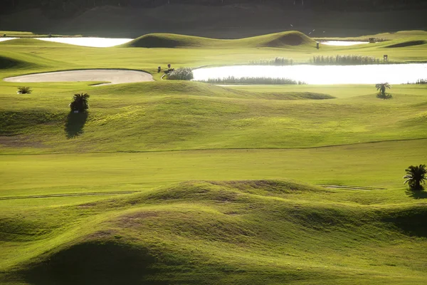 Golf miejsce wspaniałe zielone — Zdjęcie stockowe