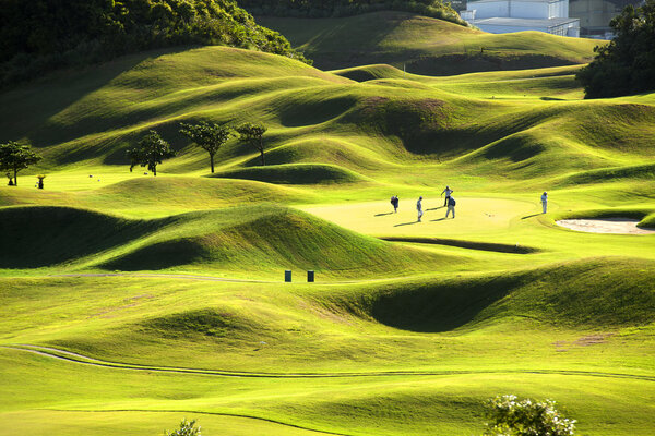 Golf place with wonderful green — Stock Photo, Image