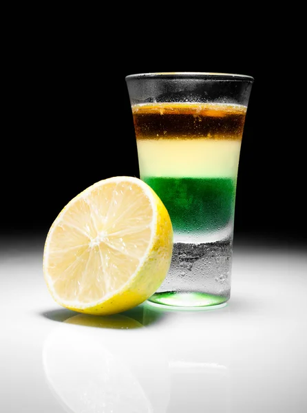 Green mexican shot cocktail — Stock Photo, Image